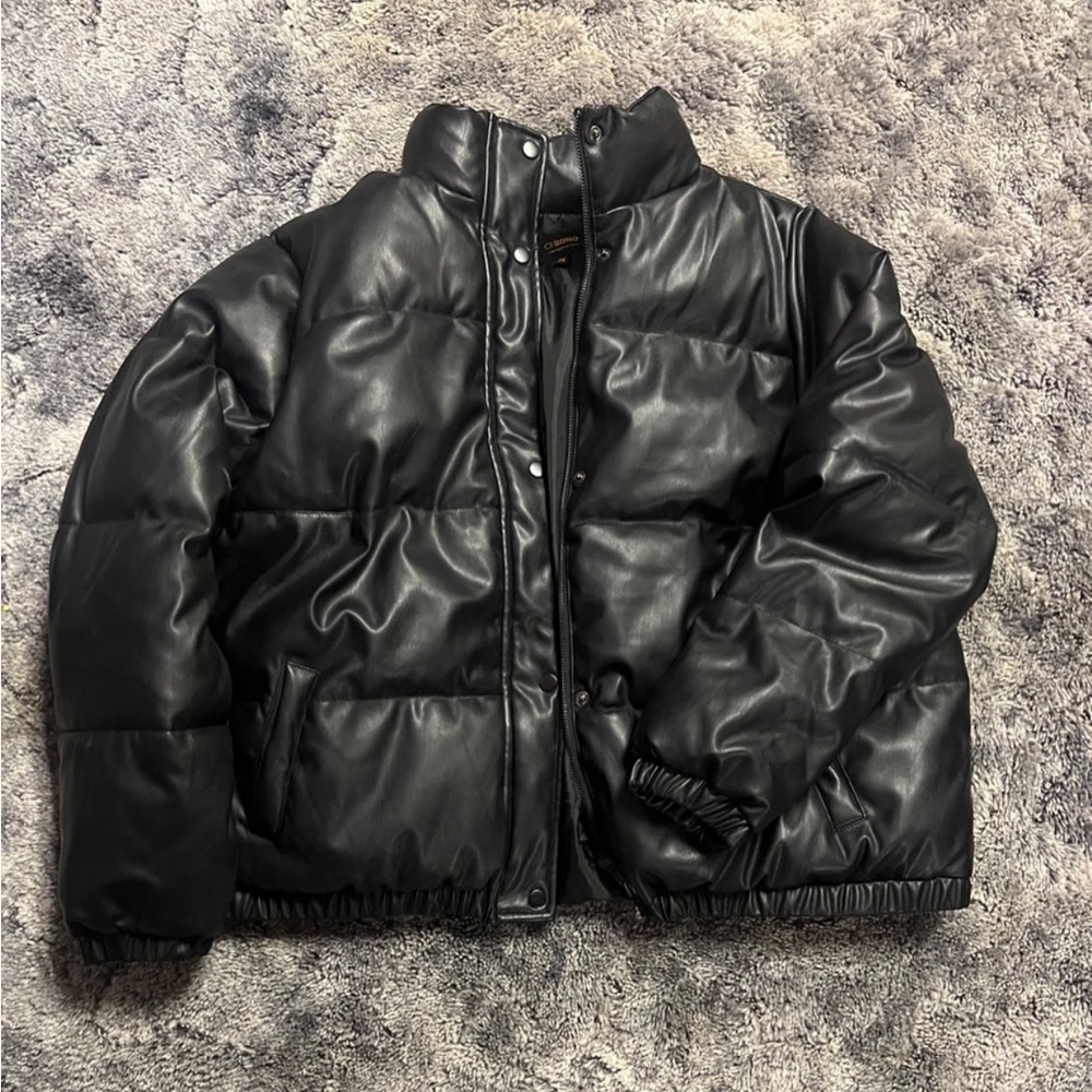 Come Sono Leather Puffer